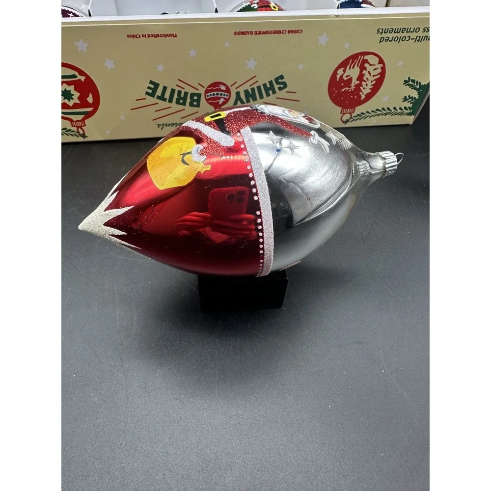 CHRISTOPER RADKO SHINY BRITE SPACE‎ SANTA DROPS 5.5
